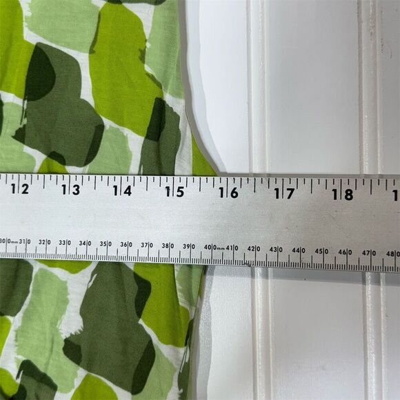Boden Green Abstract Heart Wrap Tank Dress M US10 Lyocell Sleeveless Midi Artsy - Picture 3 of 8